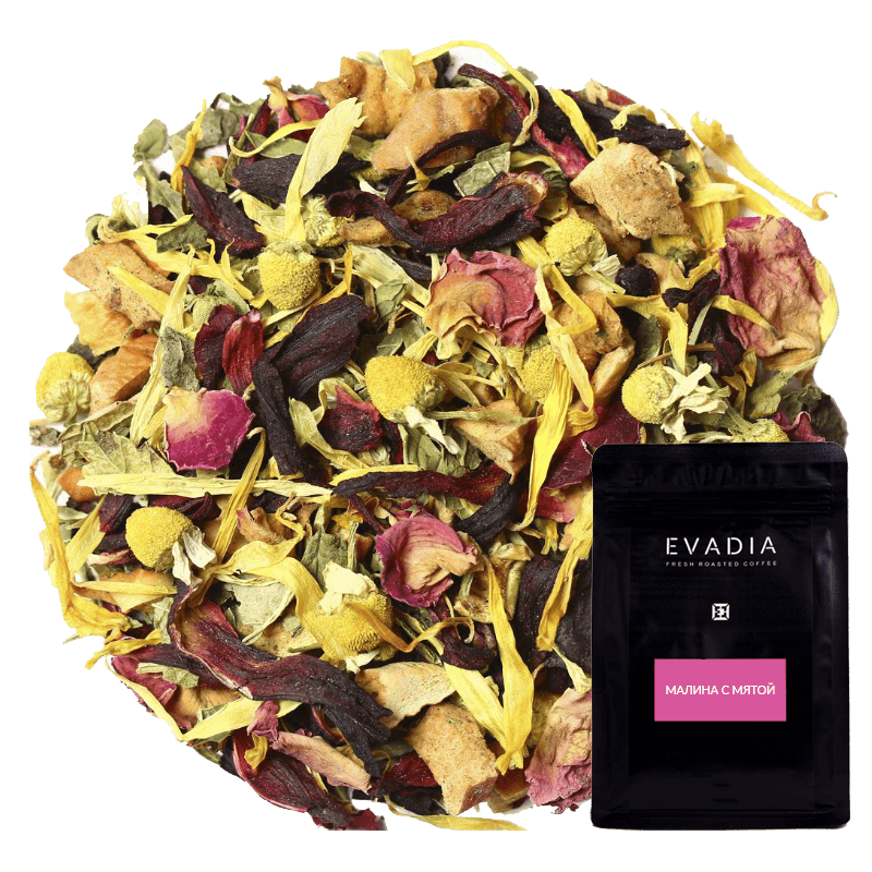 Малина с мятой