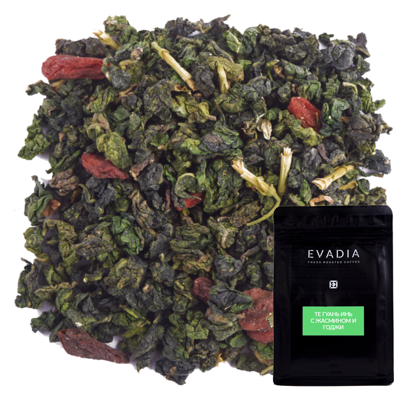 Улун Те Гуань Инь с жасмином и годжи